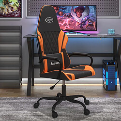 Maison Chic Chaise de jeu, Chaise gaming de massage, Fauteuil gamer d'ordinateur,Chaise de Bureau Noir et orange Similicuir -GKD45380