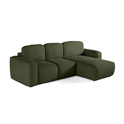 Lisa Design Sorrente - canapé d'angle réversible - convertible avec coffre - 4 places - en tissu texturé Sorrente - canapé d'angle réversible - convertible avec coffre - 4 places - en tissu texturé - Vert