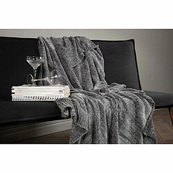 Venture Home Jeté de canapé en polyester chenille Ally 170 x 130 cm gris foncé.