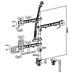 Studio tout-en-un NanoRS Support de table professionnel pour écran 17-32", microphone, caméra et projecteur Support pour trépied de studioVESA 75x75 100x100 pas cher