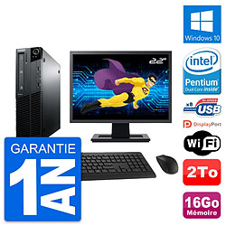 PC Lenovo M81 SFF Ecran 22" Intel G630 RAM 16Go Disque Dur 2To Windows 10 Wifi · Occasion 