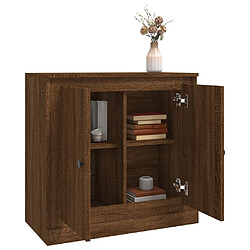 Avis vidaXL Buffet chêne marron 70x35,5x67,5 cm Bois d'ingénierie