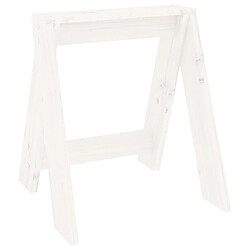 Avis vidaXL Tabourets lot de 2 blanc 40x40x45 cm bois massif de pin