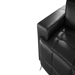 La Maison Du Canapé Fauteuil cuir Design JACOB Noir pas cher