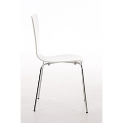 Avis Decoshop26 Lot de 2 chaises de séjour bureau en bois blanc et métal CDS10007