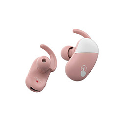 LUUCOZK Mini écouteurs sans fil compatibles Bluetooth 5.0 Smart Touch Écouteurs intra-auriculaires rechargeables - Rose 