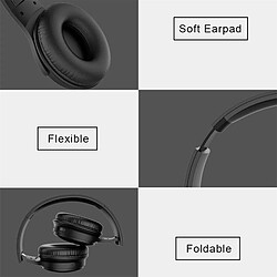 Universal Écouteurs Bluetooth, stéréo, haute fidélité, casques sans fil, casques de jeu, bruit de l'oreille, support microphone, carte TF pas cher