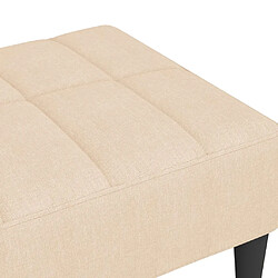 Acheter vidaXL Repose-pied Crème 78x56x32 cm Tissu