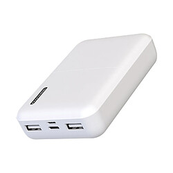 Batterie de Secours 10000mAh 2x Sortie Charge USB 12W Ultra Compact Akashi blanc