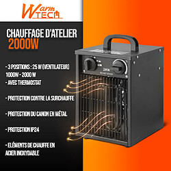 Chauffage d atelier 2000W avec thermostat - Warm Tech