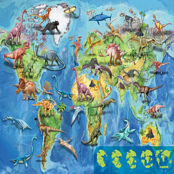 Educa Borras Puzzle 150 pcs - Mappemonde dinosaures