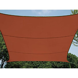 Perel Voile solaire - carré - 5 x 5m - couleur : terracotta 