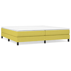 vidaXL Sommier à lattes de lit avec matelas Vert 200x200 cm Tissu