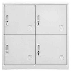 vidaXL Armoire à casiers Gris clair 90x45x92,5 cm Acier