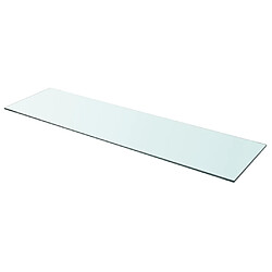 vidaXL Panneau pour étagère Verre transparent 110 x 30 cm