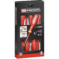 FACOM COFFRET DE 5 TOURNEVIS ISOLES 1000V 