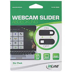 Housse coulissante pour webcam InLine®, noire, paquet de 2