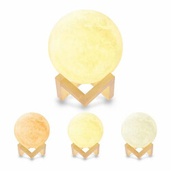 Universal Lumière de lune lumineuse imprimée en 3D Lumière de lune rechargeable en USB Blanc frais chaud gros ruban adhésif jaune décoration de salle