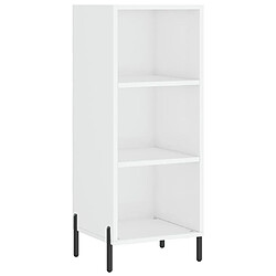 Maison Chic Buffet,Meuble de Rangement,commode pour salon,Cuisine blanc brillant 34,5x32,5x90 cm bois d'ingénierie -MN48047