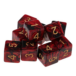 30Pcs Dés à 6 Faces Bicolore Jouet D & D MTG Dice, Jeu de Dés