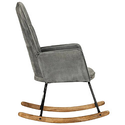 Avis Maison Chic Chaise à bascule | Fauteuil Relax, design moderne gris vintage toile -GKD65389