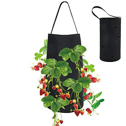 Wewoo Sac de plantation non tissé en racine de fraise nueracine de fraisetaille 50 x 30 x 25 cm noir