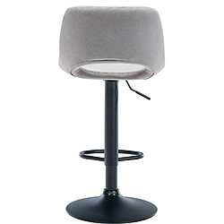 Avis Decoshop26 Tabourets de bar chaises haute x2 avec repose-pieds en velours gris clair piètement métallique noir 10_0004082