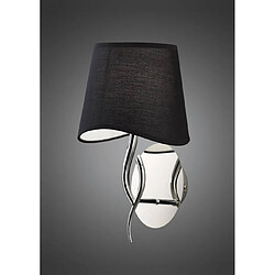 Luminaire Center Applique murale Ninette avec interrupteur 1 Ampoule E14, chrome poli avec Abat jour noir Coloris : chrome poli Coloris de l'abat jour : noir Largeur en Cm : 20 Hauteur en Cm : 37 Profondeur en Cm : 21 Poids en Kilos : 0,80 Type d'ampoule : E14