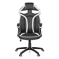 Chaise gaming / Chaise de bureau GUARDIAN simili cuir noir / blanc hjh OFFICE