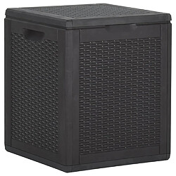 Avis Helloshop26 Coffre boîte meuble de jardin rangement 90 litres pp rotin noir 02_0013052