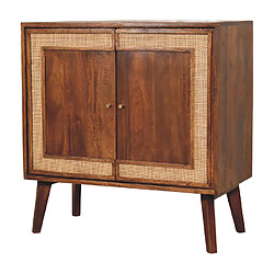 Avis Artisan Furniture Cabinet en bois massif noyer avec 3 tiroirs, rangement salon