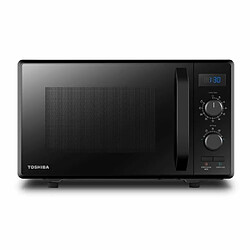 Toshiba MW2-AG23P (BK) Micro Ondes 1950W 23L Grill et Cuisson Combinée Pivotant avec Mémoire de Position Noir 