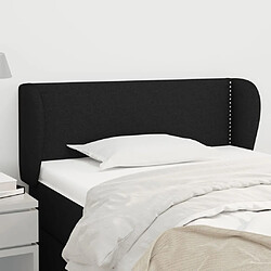 Maison Chic Tête de lit scandinave avec oreilles,meuble de chambre Noir 103x23x78/88 cm Tissu -MN59671