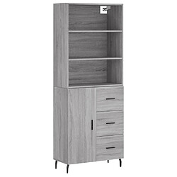 Maison Chic Buffet,Meuble de Rangement,commode pour salon,Cuisine Sonoma gris 69,5x34x180 cm Bois d'ingénierie -MN92104