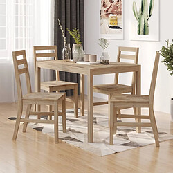 Maison Chic Table + chaises à manger| Ensemble de 5 salle à manger Bois d'acacia solide -GKD36058