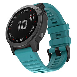 Wewoo Bracelet pour montre connectée Garmin Fenix 6 22mm Smartwatch à en silicone à dégagement rapide Bleu-vert