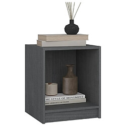 Avis Maison Chic Table de chevet,Table de nuit,Table d'appoint pour salon Gris 35,5x33,5x41,5 cm Bois de pin massif -MN14638