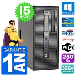 PC Tour HP ProDesk 600 G1 Intel i5-4570 RAM 32Go Disque 250Go Windows 10 Wifi - Occasion