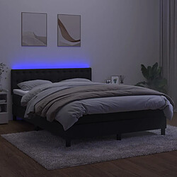 Avis vidaXL Sommier à lattes de lit avec matelas et LED Noir 140x200 cm