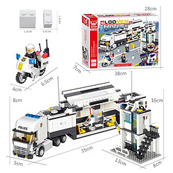 Wewoo Jeu construction DIY 511 PCS Briques Blocs Ville Commissariat de Police Commandes Véhicules en Plastique Jouets, Tranche d'âge: 6 Ans et plus pas cher