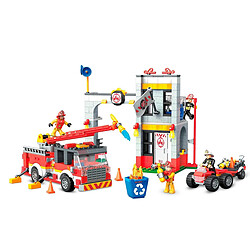 Mattel Mega Construx Brigade de Pompiers à Assembler 528 Briques de construction Multicolore