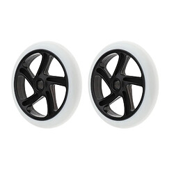 2 Pcs Sport Scooter Wheel Pro Kick Scooter Pneu Arrière Avant 180mm Noir Blanc