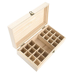 Avis 25 Slots Huile Essentielle Boîte de Rangement En Bois Aromathérapie Affichage Carry Case Organisateur avec Compartiments et Petit Coffre-Fort pour le