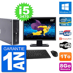 PC HP Compaq Pro 6300 SFF Ecran 22" i5-3470 RAM 8Go Disque 1To Windows 10 Wifi - Occasion