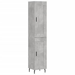 Maison Chic Buffet,Meuble de Rangement,commode pour salon,Cuisine Gris béton 34,5x34x180 cm Bois d'ingénierie -MN88303