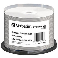 Verbatim 43647 DVD vierge 4,7 Go DVD-R 50 pièce(s)