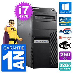 PC Tour Lenovo ThinkCentre M83 i7-4770 RAM 32Go Disque Dur 250Go Windows 10 Wifi · Occasion 