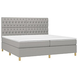 Avis Sommier à lattes,Cadre à lattes de lit pour Adulte matelas et LED Gris clair 200x200 cm -MN23699