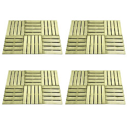 vidaXL Dalles de terrasse 24 pcs 50x50 cm Bois Vert 