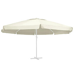 vidaXL Tissu de remplacement pour parasol d'extérieur Sable 600 cm 